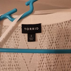 Torrid 3xl white cardigan